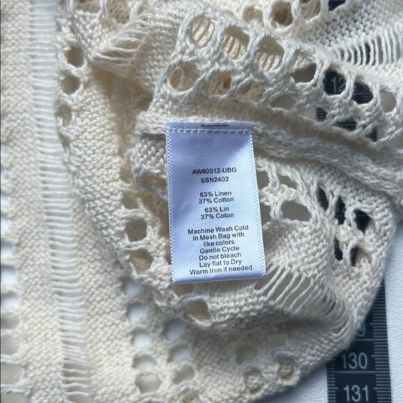 ATM Anthony Thomas Melillo sweater Ivory Knit Long Sleeve office professional XS - Picture 9 of 10